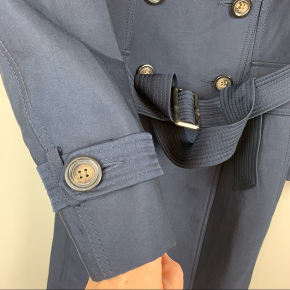 JACQUI-E Black Label Ashley Navy Trench - Picture 9 of 11